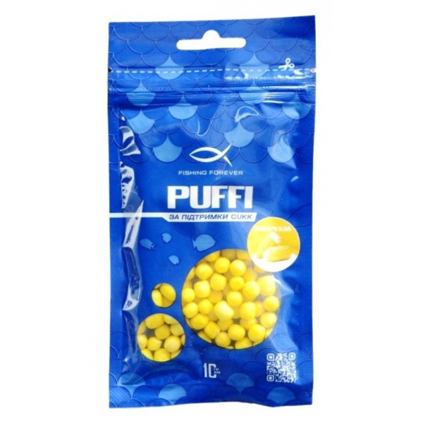 Повітряне тісто для риболовлі, Puffi, Fishing Forever, Міні, 10г, смак Кукурудза